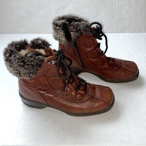 BLONDO Canada aqua protect faux fur lined winter ankle brown booties